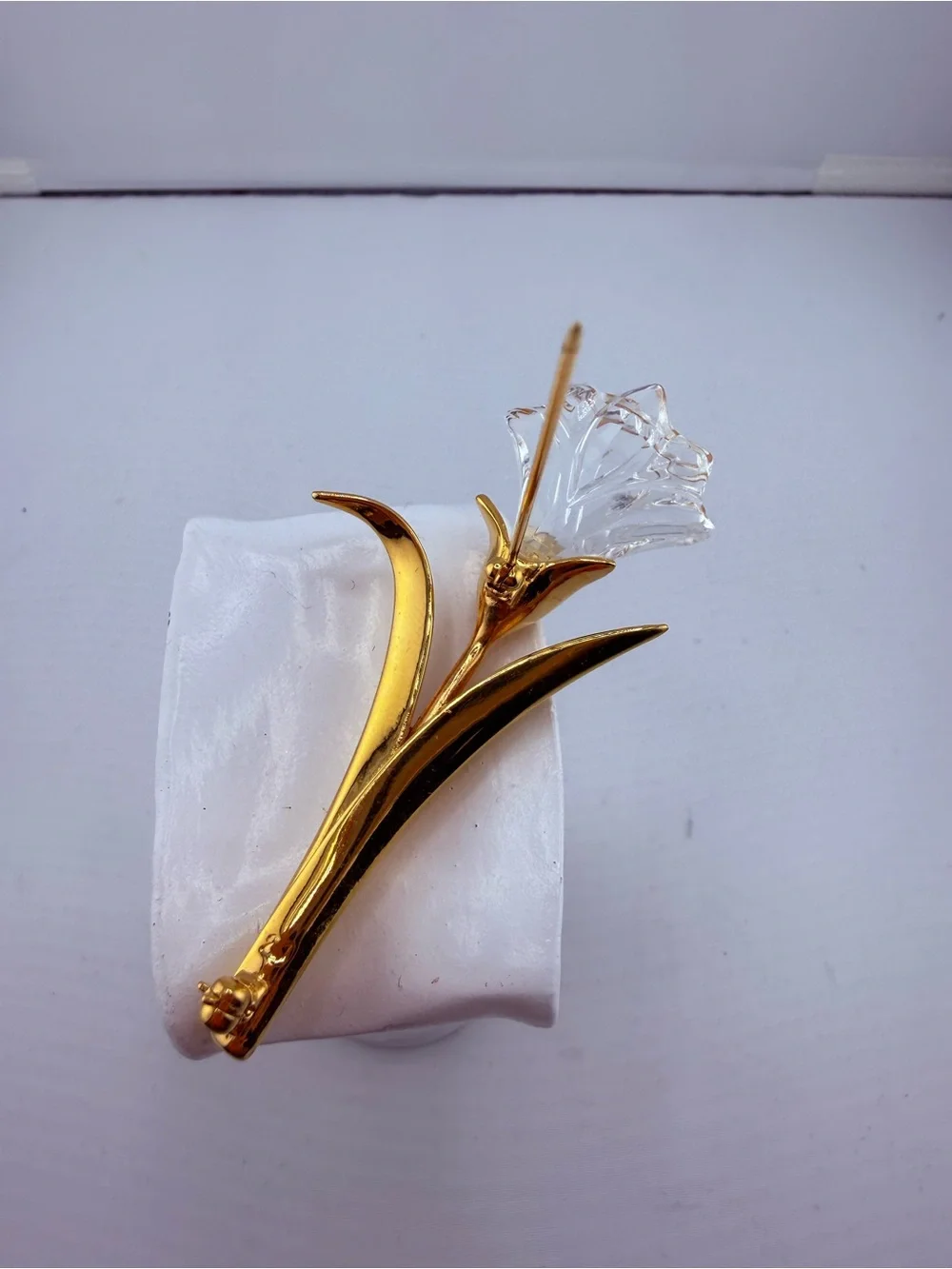 Swarovski Gold-Tone Crystal Flower Brooch - Elegant Women’s Jewelry